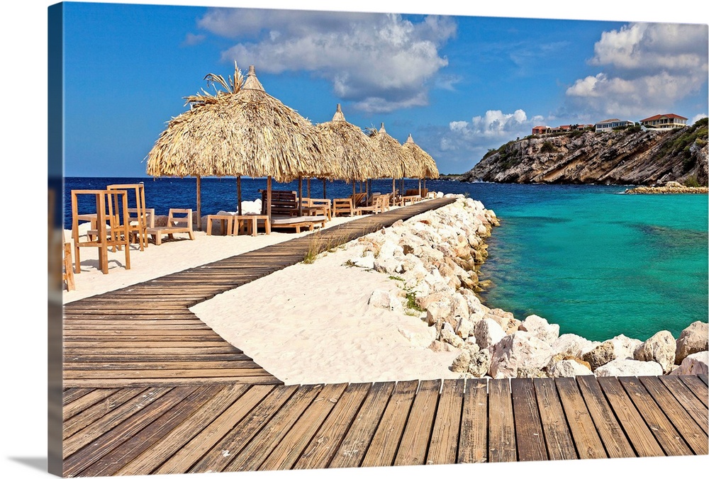 Curacao, lounge beach area at Blue Bay resort