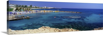 Cyprus, Ammochostos, Protaras, view of the beach