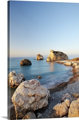 Cyprus, South Cyprus, Petra tou Romiou, Aphrodite's Rock at sunrise