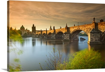 Czech Republic, Bohemia, Prague, Vltava River, Charles Bridge