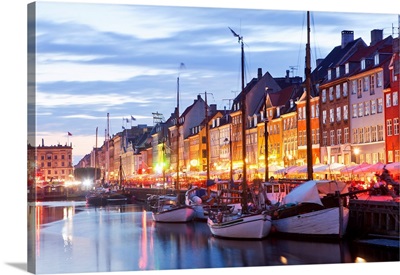 Denmark, Copenhagen, Scandinavia, Nyhavn, Old Ships On Nyhavn