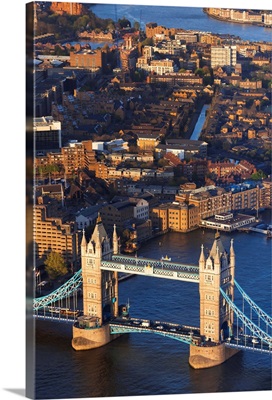 England, London, City of London, Tower Bridge, View from the Shard observation deck