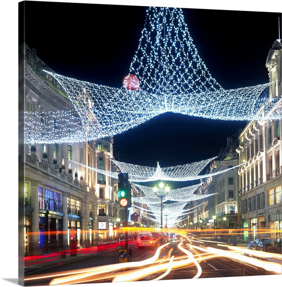 United Kingdom, UK, England, London, Great Britain, Travel Destination, Regent Street with Christmas decorations