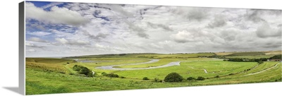 England, the South Down Way, East Sussex, Cuckmere Valley