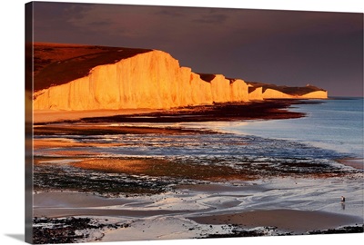 English Channel, South Downs National Park, East Sussex, Seven Sisters cliffs