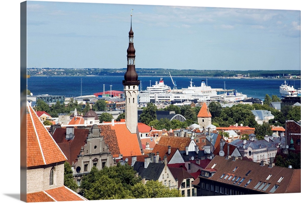 Estonia, Eesti, Skyline with view of the Town Hall steeple