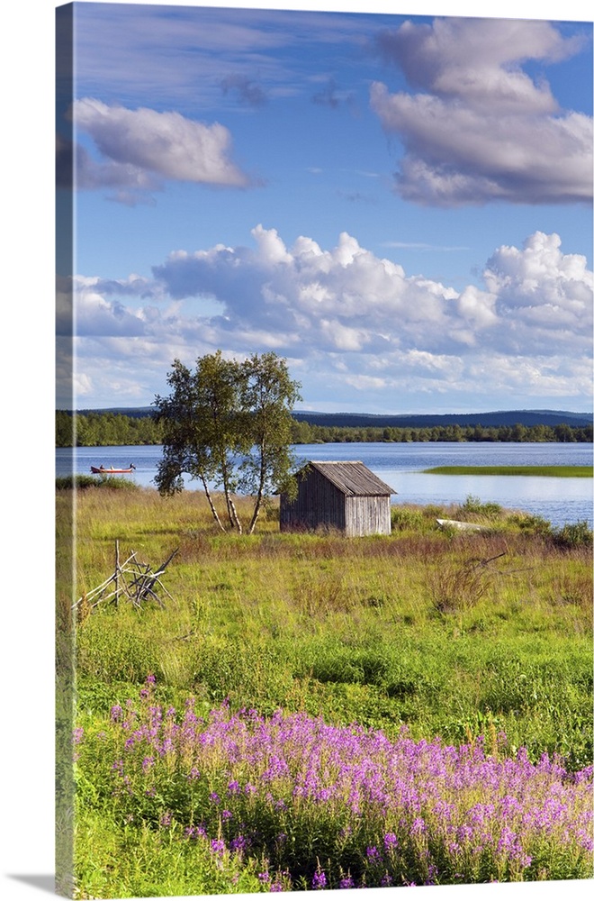Finland, Lappi, Scandinavia, Summer, Idyllic landscape near Kilpisjarvi, Arctic Circle, Lapland