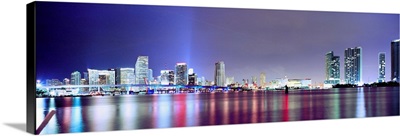 Florida, Miami, Atlantic ocean, Skyline and Port Boulevard
