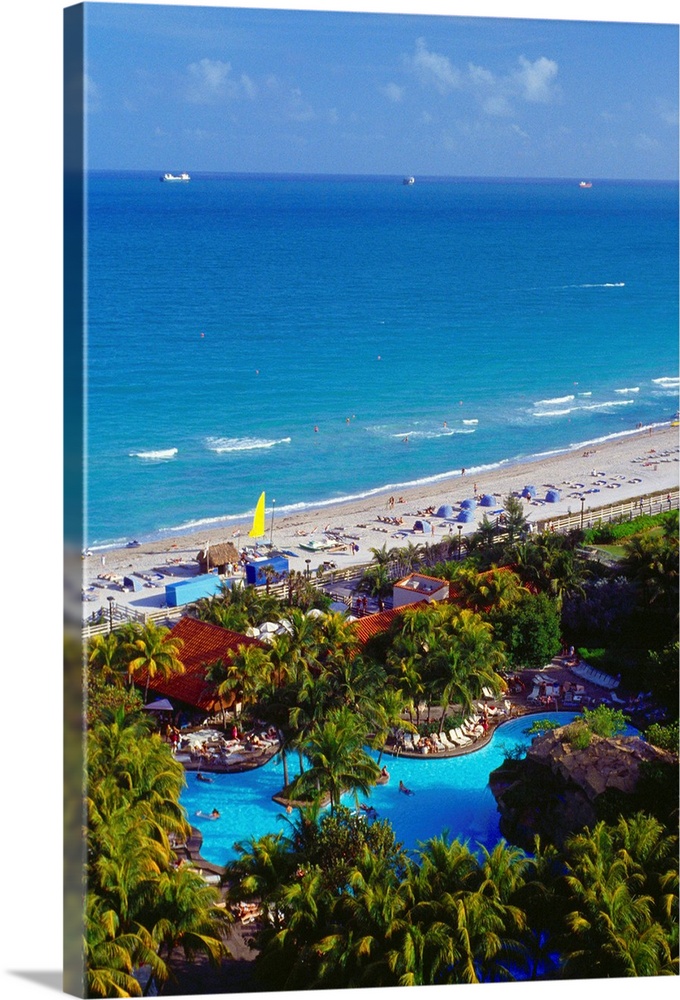 United States, USA, Florida, Miami Beach, Fontainebleau Hilton Hotel, Collins Avenue, the swimming pool