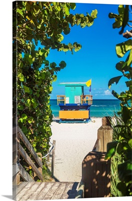 Florida, Miami, South Beach, Scene, Lifeguard Station At South Miami Beach