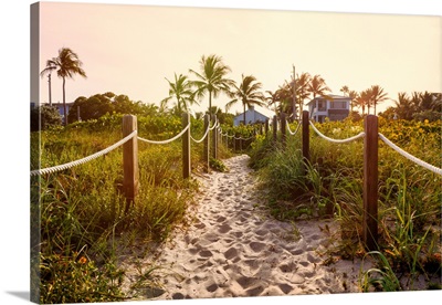 Florida, South Florida, Delray Beach, Pathway On Beach