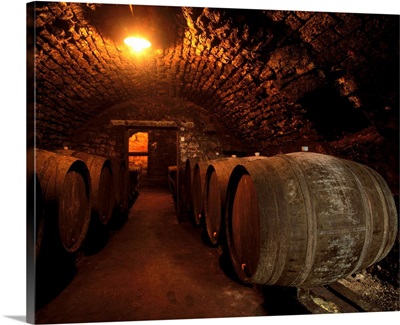 France, Bourgogne, Irancy village near Auxerre, typical wine cellar