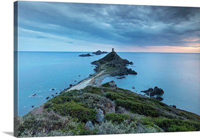 France, Corsica, Ajaccio, Mediterranean Sea, Sanguinaires Islands, Sunset, Parata Point
