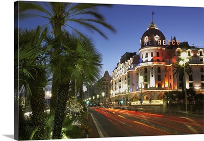 France, Cote d'Azur, Nice, Hotel Negresco, Promenade des Anglais
