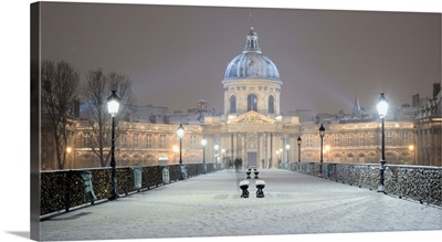 France, Ile-de-France, Paris, Pont des Arts and Institut de France