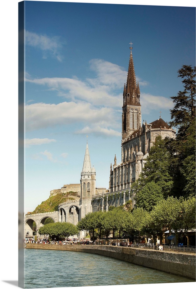 France, Midi-Pyrenees, Lourdes, The Basilica of the Rosary (Basilique du Rosaire).