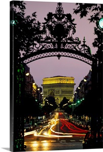 France, Paris, Champs Elysees, Arc de Triomphe image thumbnail