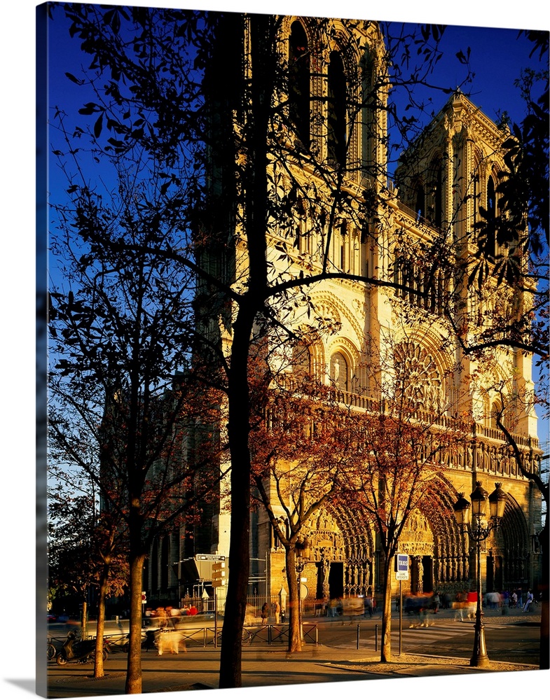 France, Paris, Notre Dame, facade