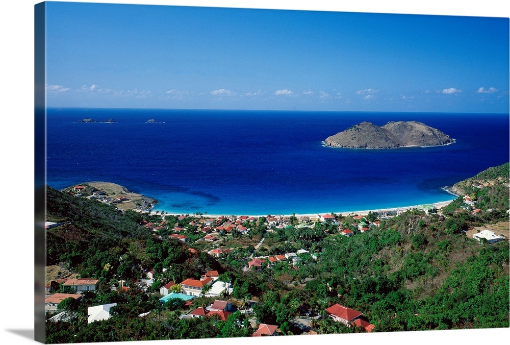 French Antilles, Caribbean, Saint Barthelemy, Anse des Flamands Wall Art, Canvas Prints, Framed