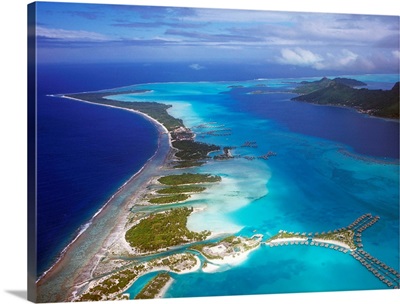 French Polynesia, Bora Bora, Aerial view