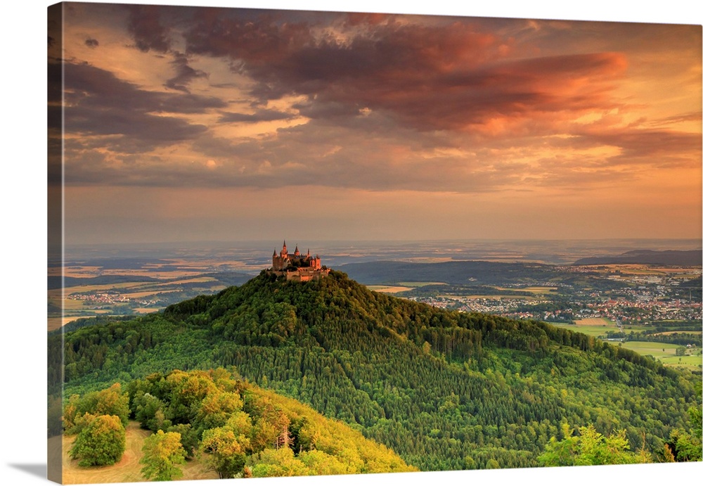 Germany, Baden-Wurttemberg, Burg Hohenzollern, The castle at sunrise.