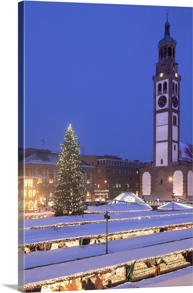 Germany, Bavaria, Central Europe, Middle Franconia, Augsburg, Christmas market