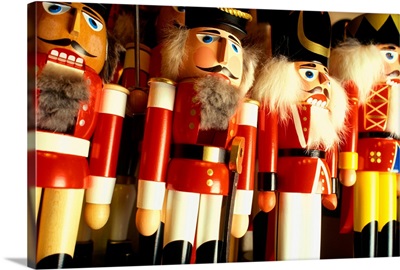 Germany, Bavaria, Kathe Wohlfahrt Christmas shop, toy soldiers nutcrackers