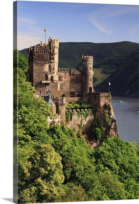 Germany, Rhine, Rhine valley, Trechtingshausen, Burg Rheinstein castle