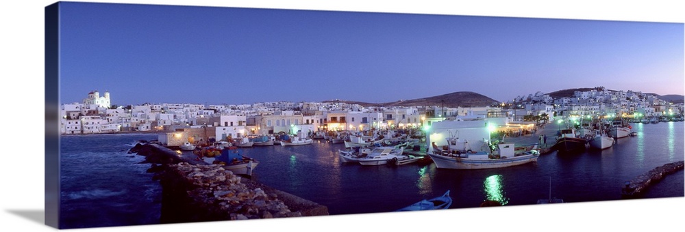 Greece, Aegean islands, Cyclades, Paros island, Naousa, view of the port