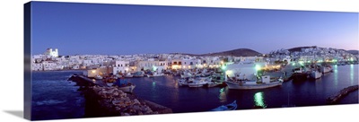 Greece, Aegean islands, Cyclades, Paros island, Naousa, view of the port