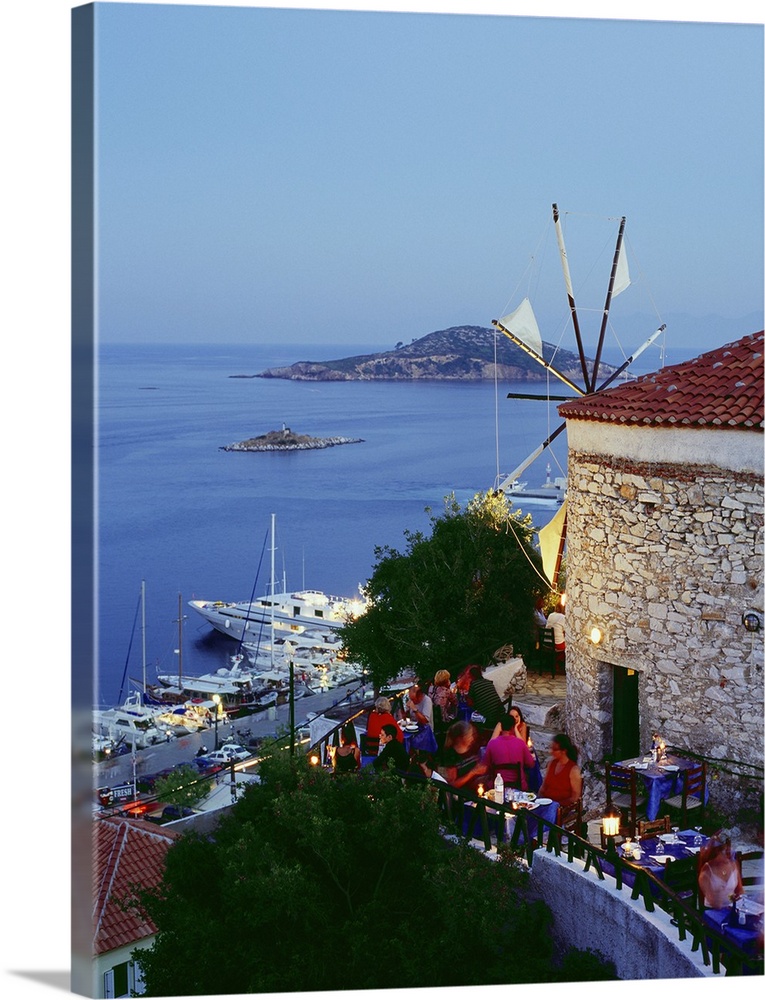 Greece, Aegean Islands, Skiathos, Skiathos town, Wind Mill restaurant