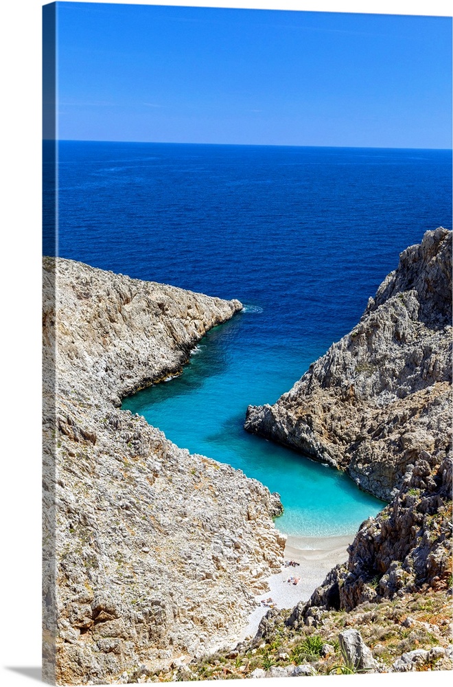 Greece, Crete Island, Crete, Chania, Akrotiri, Mediterranean sea, Aegean sea, Greek Islands, Seitan Limania beach.