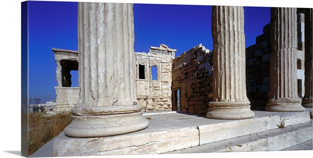 Greece, Athens, Erechtheion, ionic columns