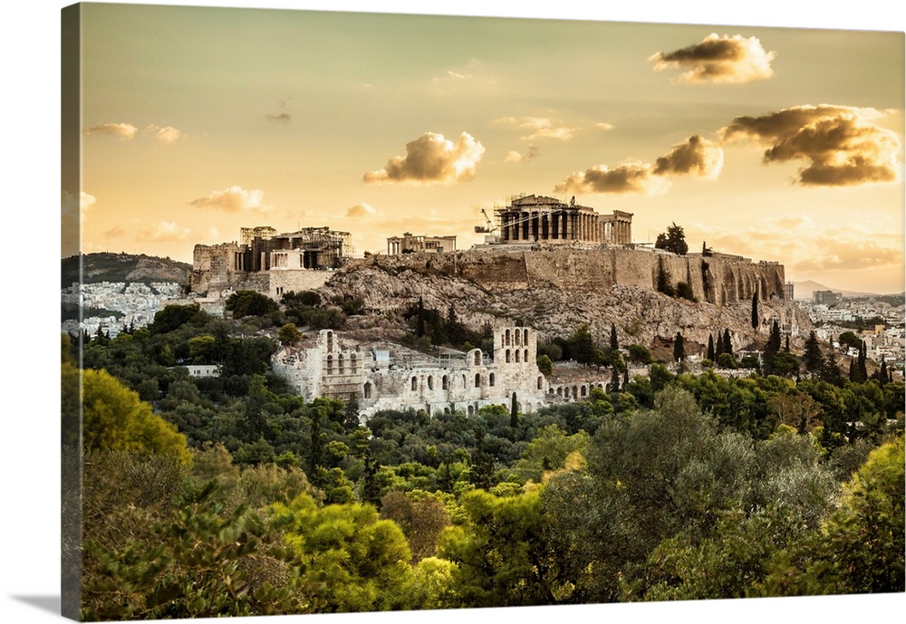 Greece, Athens, The Acropolis at sunrise.