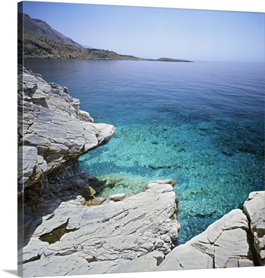 Greece, Crete Island, Chania, Loutro, Southern coast, Marmara beach