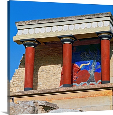 Greece, Crete Island, Minoan Palaces, Knossos Palace, northern entrance