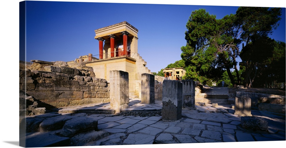 Greece, Crete, Knossos Palace, northern entrance