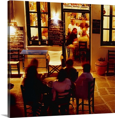 Greece, Cyclades, Serifos, Chora town, restaurant