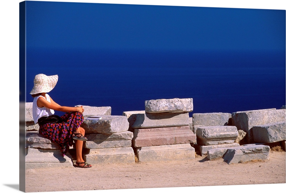 Lindos, Rhodes island, Greece. 1995. Acropolis of Lindos..Photo:Alberto Biscaro