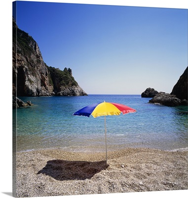 Greece, Ionian Islands, Corfu Island, Mediterranean sea, Beach near Ermones bay