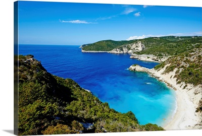 Greece, Ionian Islands, Corfu Island, Paxi, Avlaki Beach and Bay