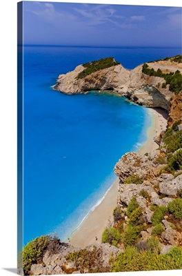 Greece, Ionian Sea, Lefkada island, Porto Katsiki Beach