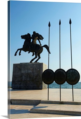 Greece, Macedonia, Mediterranean area, Thessaloniki, Alexander the Great statue