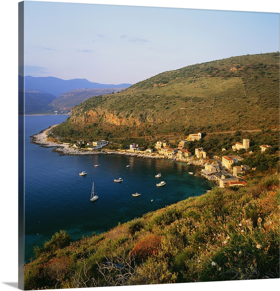 Greece, Peloponnese, Mani, Mediterranean area, Mediterranean sea, Travel Destination, Limeni, bay and harbour