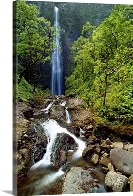 Hawaii, Kauai island, Na Pali Coast, Hanakapiali Waterfall