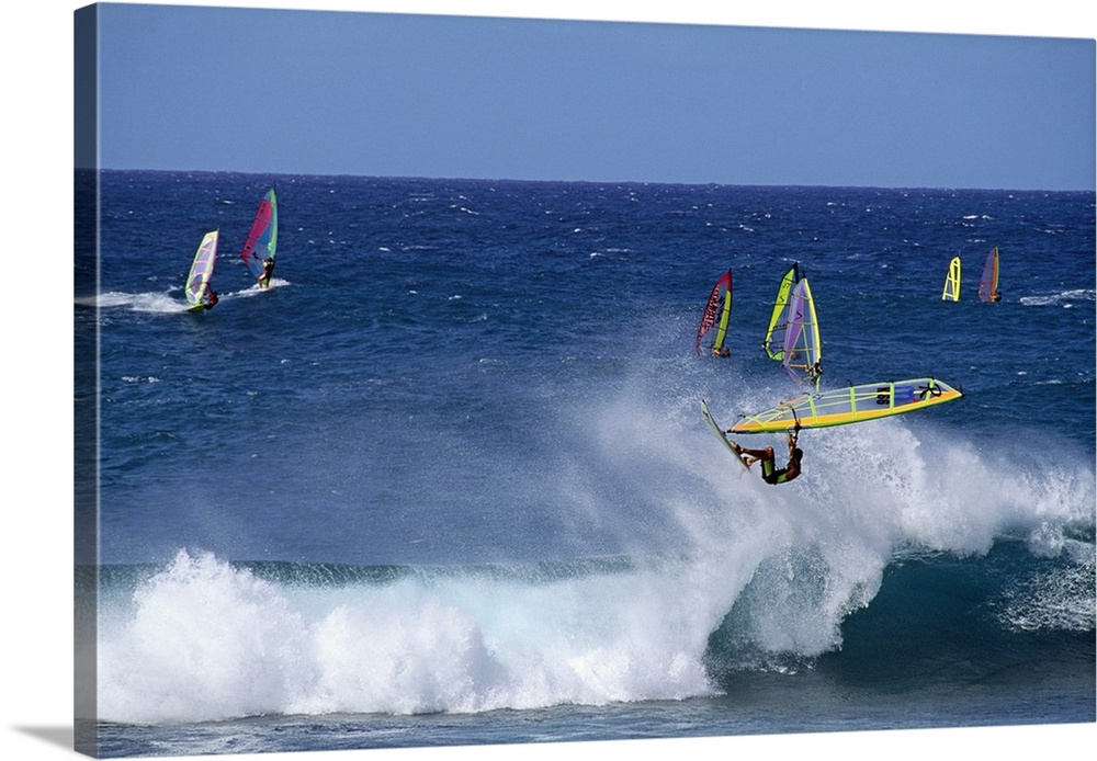 Hawaii, Maui island, windsurf at Hookipa Beach
