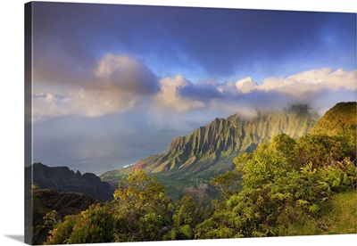 Hawaii, Tropics, Kauai island, Na Pali Coast, Kalalau Valley