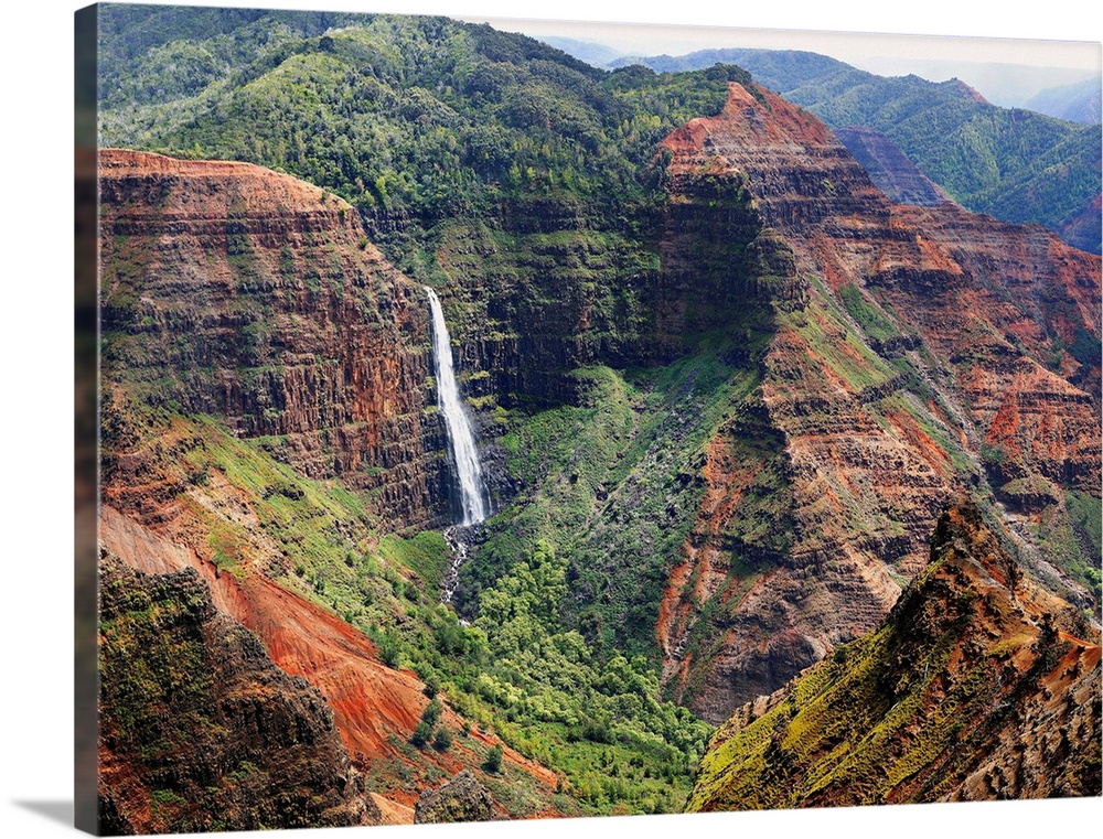 Hawaii, Tropics, Kauai island, Waimea Canyon and Waipo'o Falls