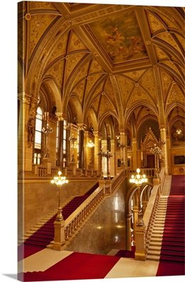 Hungary, Budapest, Interior of the Parliament building