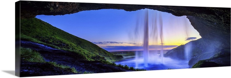 Iceland, South Iceland, Seljalandsfoss waterfall | Great Big Canvas